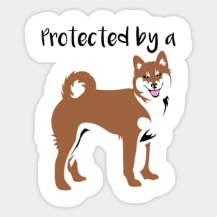 Protected by a Shiba Inu Sticker